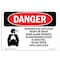 Signmission OSHA Danger Sign, 7" Height, 10" Width, Rigid Plastic, Nitrogen Gas Can Cause Injury, Landscape OS-DS-P-710-L-2462 - alternate 1